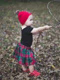 Girls Christmas plaid skirt.  Baby, toddler Holiday skirt