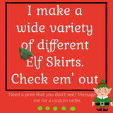 Nightmare Before Christmas Jack Skellington Christmas Elf Skirt, Barbie Clothes