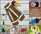 NFL football accessory set.  Football team headband and leg warmers set, you choose the team.  All sizes are available.