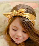 Girls Metallic Gold Christmas headband