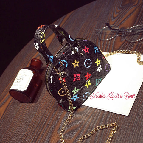 Girls Mini Fashion Logo Shell Handbag, Crossbody Dome Purse