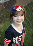Baby Toddler Boston Redsox baseball headband.  Womens baseball headband.