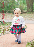 Baby girls and toddlers Christmas plaid skirt