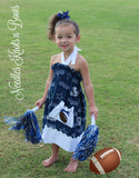 Girls Dallas Cowboys Cheerleader Dress, Baby Girls Football Game Day Dress, Tailgating