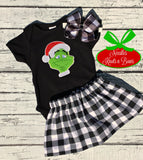 Baby Girls & Toddler Christmas Grinch Outfit, NB - sz 6