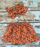 Baby toddler Halloween Candy Skirt. Newborns to size 8 Harvest Fall skirt