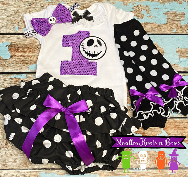 Girls Nightmare Before Christmas Birthday Outfit Jack Skellington Birthday