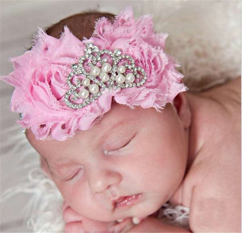 12pcs Shabby Lace Baby Headb Chic Flower Girls Headb Hair Bow Flower Headb for Baby Girl Children Hair Accessories