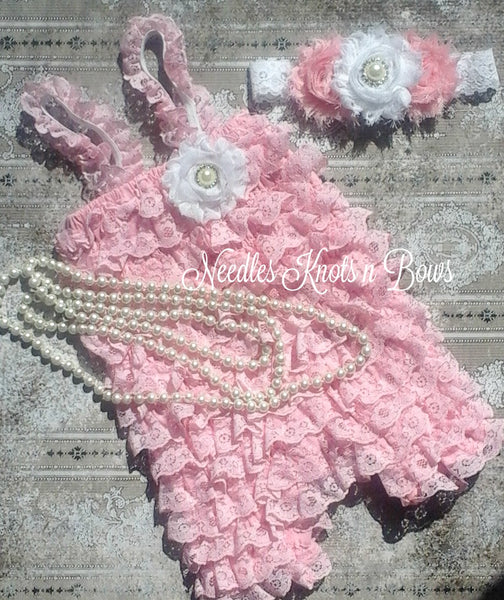 Pink Lace Newborn Photography Outfits Girl Newborn Photography Props Pearl Lace Rompers Newborn Girl Lace Romper Photoshoot Outfits Baby Photo Props