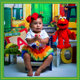 Sesame Street 1st birthday outfit for girl.  Baby Girls Sesame Street Cake Outfit