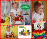 Baby girls Sesame Street birthday outfit