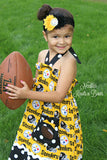Girls Game Day Football Dress, You Choose TEAM, All Teams Available, Newborns - sz 10