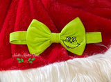 Grinch Bow Tie, Green Christmas Holiday Bow Tie