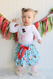 Baby Girls, Toddlers Blue Christmas Skirt, NB - sz 6