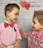 Valentine's Day Bow Tie, Hearts on Red, Baby, Toddlers, Mens Bow Ties