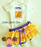 Girls LA Lakers game day basketball Outfit.  Baby toddler NBA outfit girls.