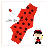Ladybug Leg Warmers, Red with Black Polka Dots