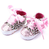 baby girls leopard print first walking shoes