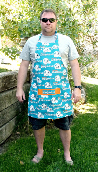 Miami Dolphins Men's / Women's Football Apron with Pocket, Aprons