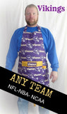 Minnesota Vikings apron with pocket. Men’s / women’s NFL football apron. Game day
