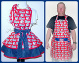 His and her New England Patriots apron set
