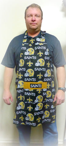 New Orleans Saints Apron, Mens Football Apron with Pockets