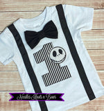 Boys Nightmare Before Christmas Cake Smash Outfit, Birthday Outfit