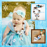 Frozen's Olaf chunky bubblegum necklace. Baby, toddler necklace