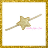 Padded Gold Star Headband, Birthday, Christmas