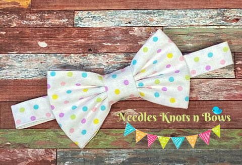 Pastel Dot Bow Tie. Easter, Spring Bow Tie