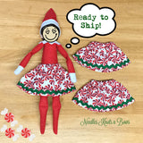 Christms Elf Skirts, Shelf Elf Skirt, Elf Christmas Skirt, Elf Clothes