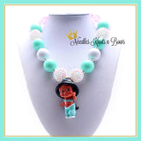 Disney Princess Jasmine Chunky Bead Bubblegum Necklace
