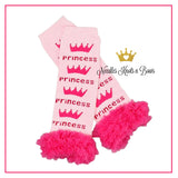 Girls Pink Ruffled Princess Leg Warmers, Baby, Toddler