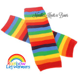 Rainbow Striped Leg Warmers.  Arm warmers