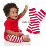 Red and White striped leg warmers.