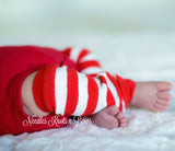 Striped baby toddler leg warmers. 
