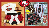 San Francisco 49ers Game Day Football Outfit, Baby Girls & Toddlers