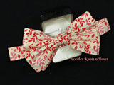 Shades of pink floral wedding bow tie. 