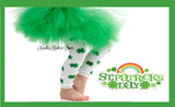 St Patrick's Day Shamrock Leg Warmers & Sequin Bow Headband Set