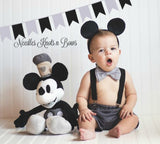 Boys Steamboat Willie Cake Smash Outfit, Mickey Mouse
