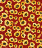 Sunflower print fabric used to make Sunflower Bow Tie. 