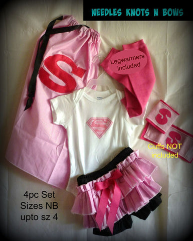 Baby girls and toddlers Supergirl Halloween, Cosplay costume.