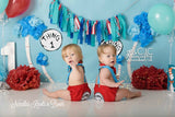 Twin Boys Thing 1 & Thing 2 Cake Smash Outfit