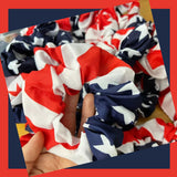 USA Flag, Red White and Blue Hair Scrunchie