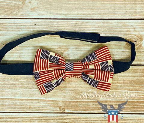 USA American Flag Patriotic Bow Tie, 4th of July