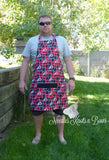 Men’s University of Utah Utes apron with pockets and available in plus sizes.  NCAA apron