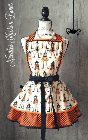 Womens Halloween witch apron. Plus size aprons