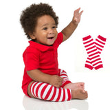 Red White Striped Leg Warmers, Baby Toddler